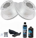 TRQ Rear Performance Brake Pad & Rotor Kit - G-Coated Rotors