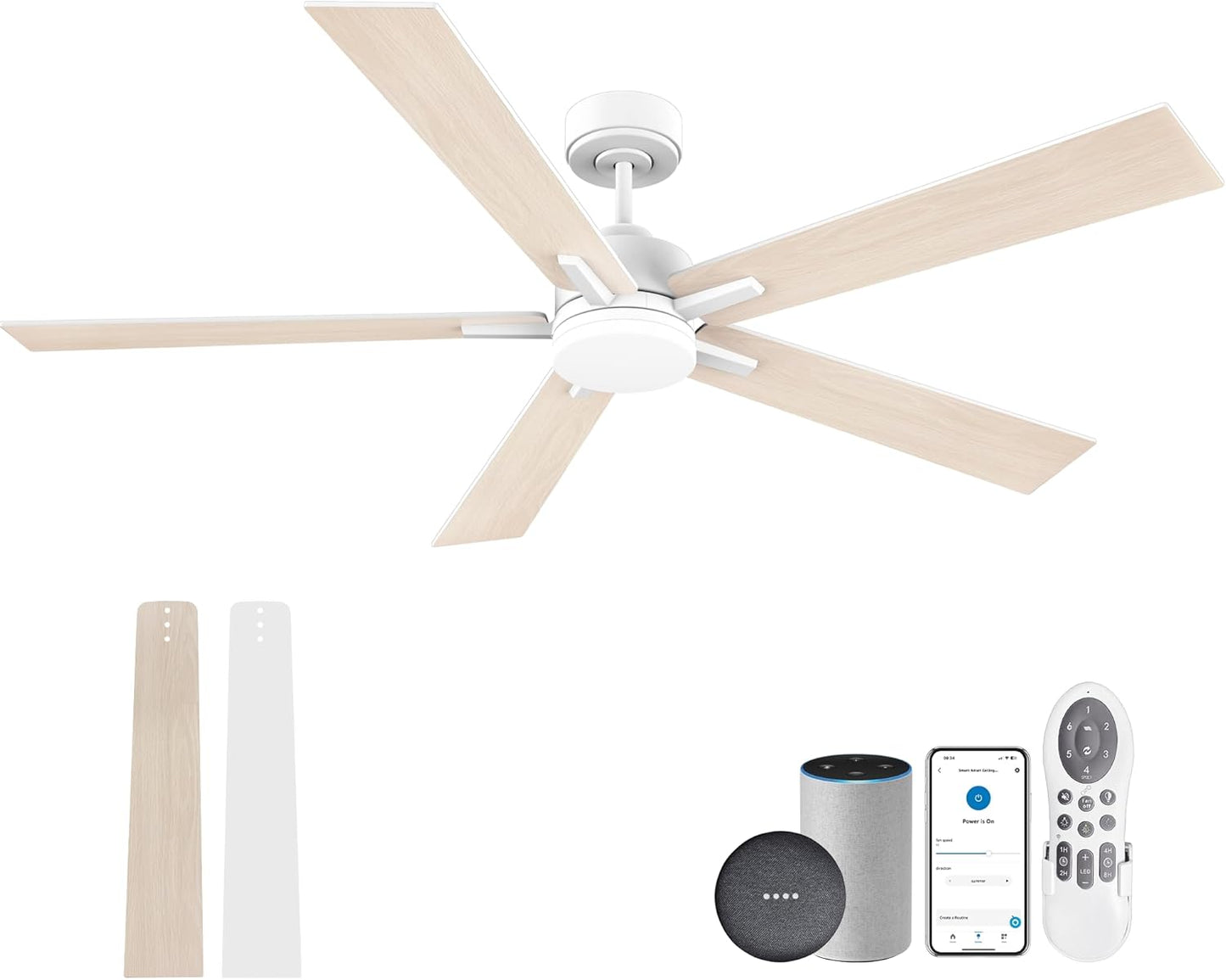 60 Smart Ceiling Fan with Lights for Indoor and Outdoor Use