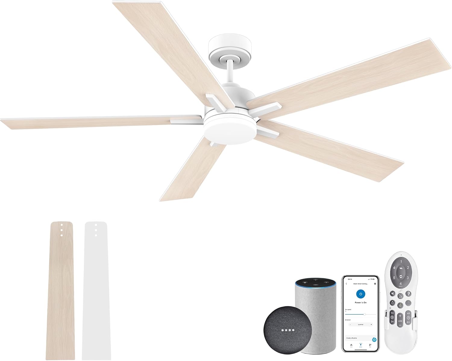 60 Smart Ceiling Fan with Lights for Indoor and Outdoor Use