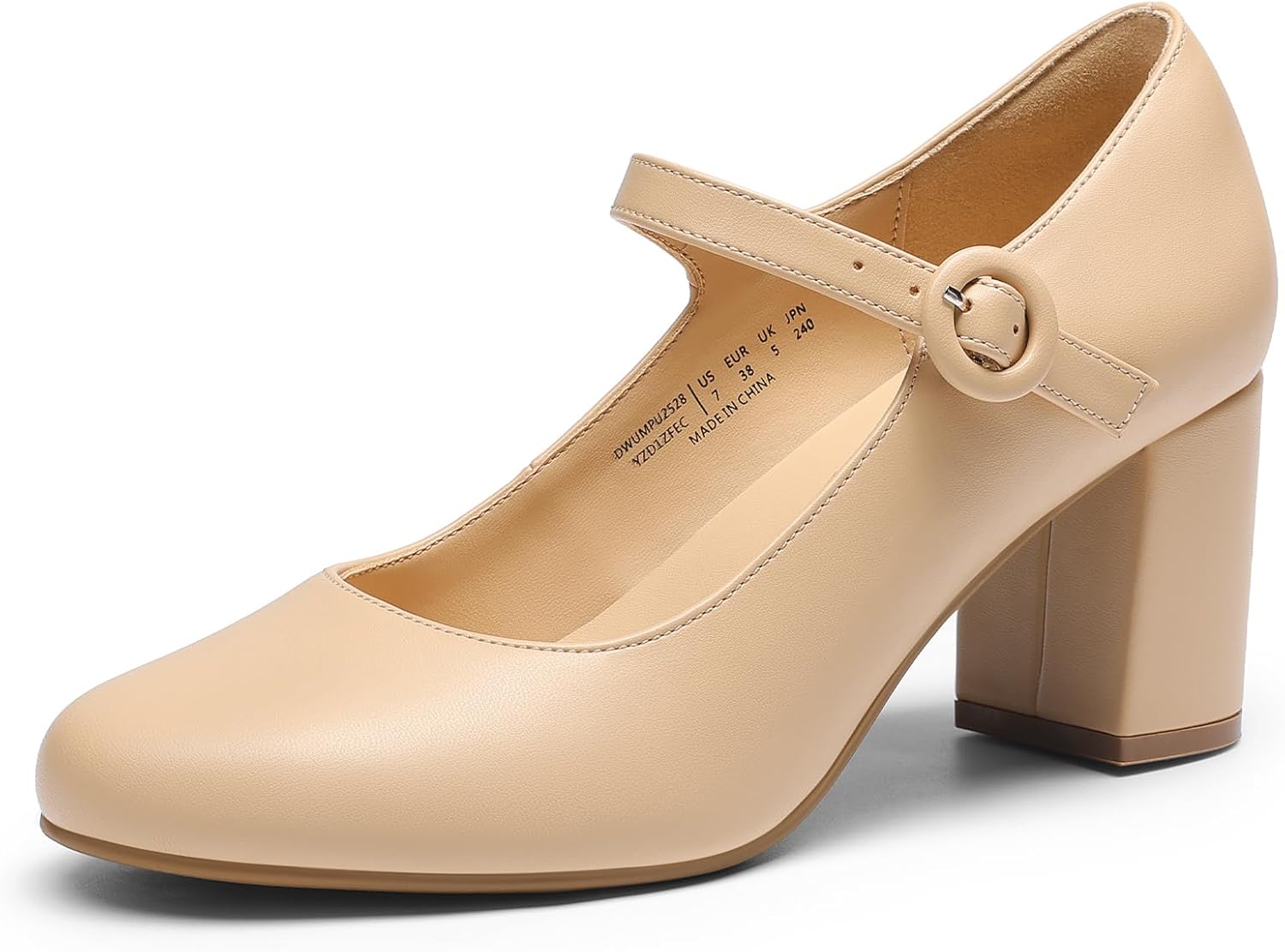 Stylish Mary Jane Shoes for Women with Chunky 2.76 Inch Heels