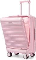 LARVENDER Carry On Luggage 20in Expandable with Front Pocket - Travel