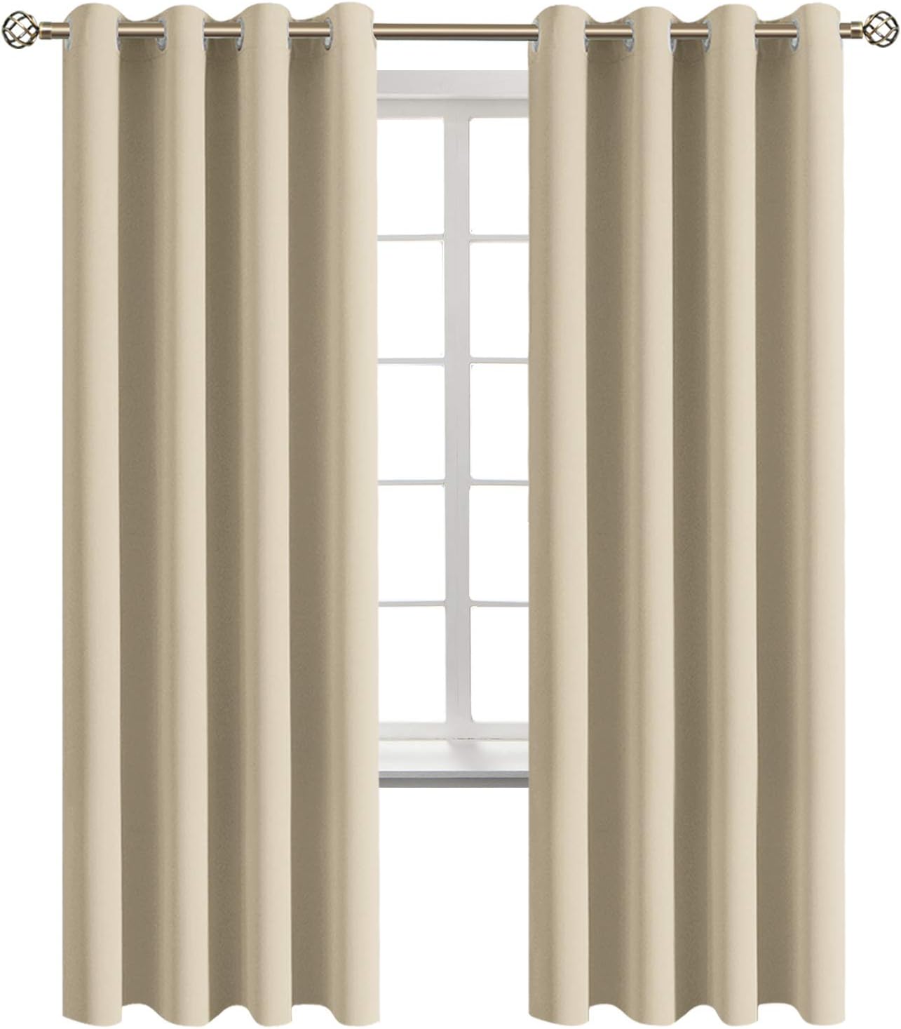 BGment Room Darkening Curtains for Bedroom - 72 Inch Panels