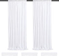 White Backdrop Curtain for Wedding Parties - 12ft x 8ft Sequin Panel