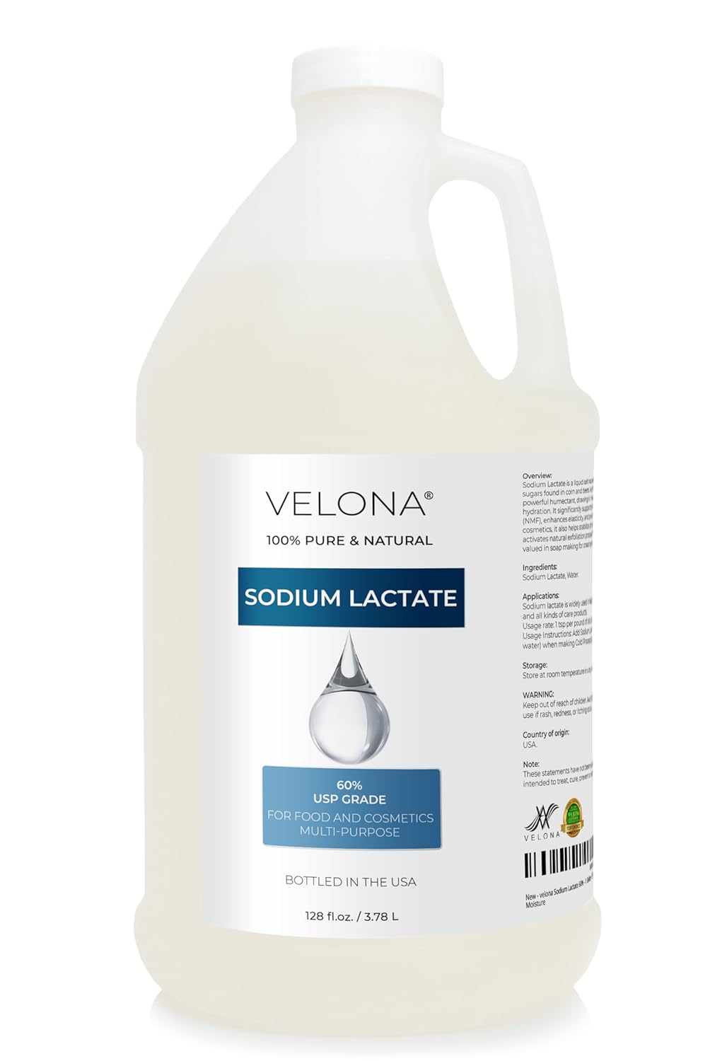 Velona Sodium Lactate 60% - Natural Preservative for Soap Making