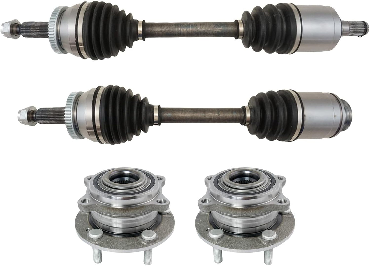 TRQ Drivetrain Kit CV Axle Shaft Assembly for Hyundai Santa Fe