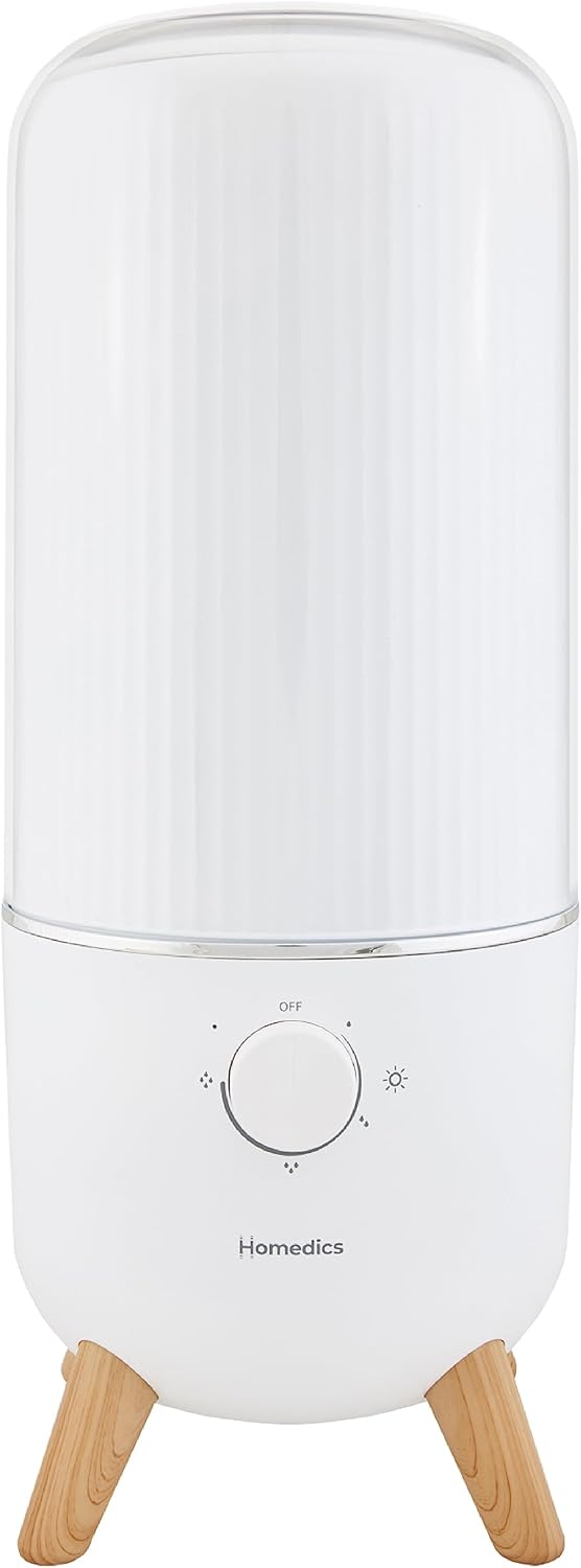 Homedics Ultrasonic Humidifier for Bedrooms and Home Offices