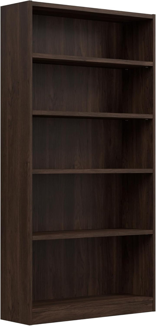 Universal Tall 5 Shelf Bookcase for Home Office or Living Room