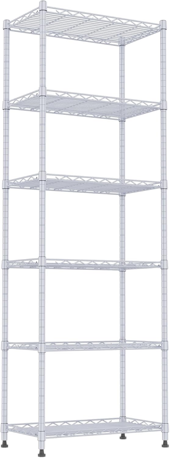 REGILLER 6 Wire Shelving Steel Storage Rack for Home Use