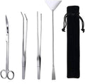 Aquarium Aquascaping Tool 4 in 1 Kit - Precision Planting Tweezers Set