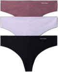 Women's Invisibles Seamless Thong Panties 3 Pack - Lightweight Comfort