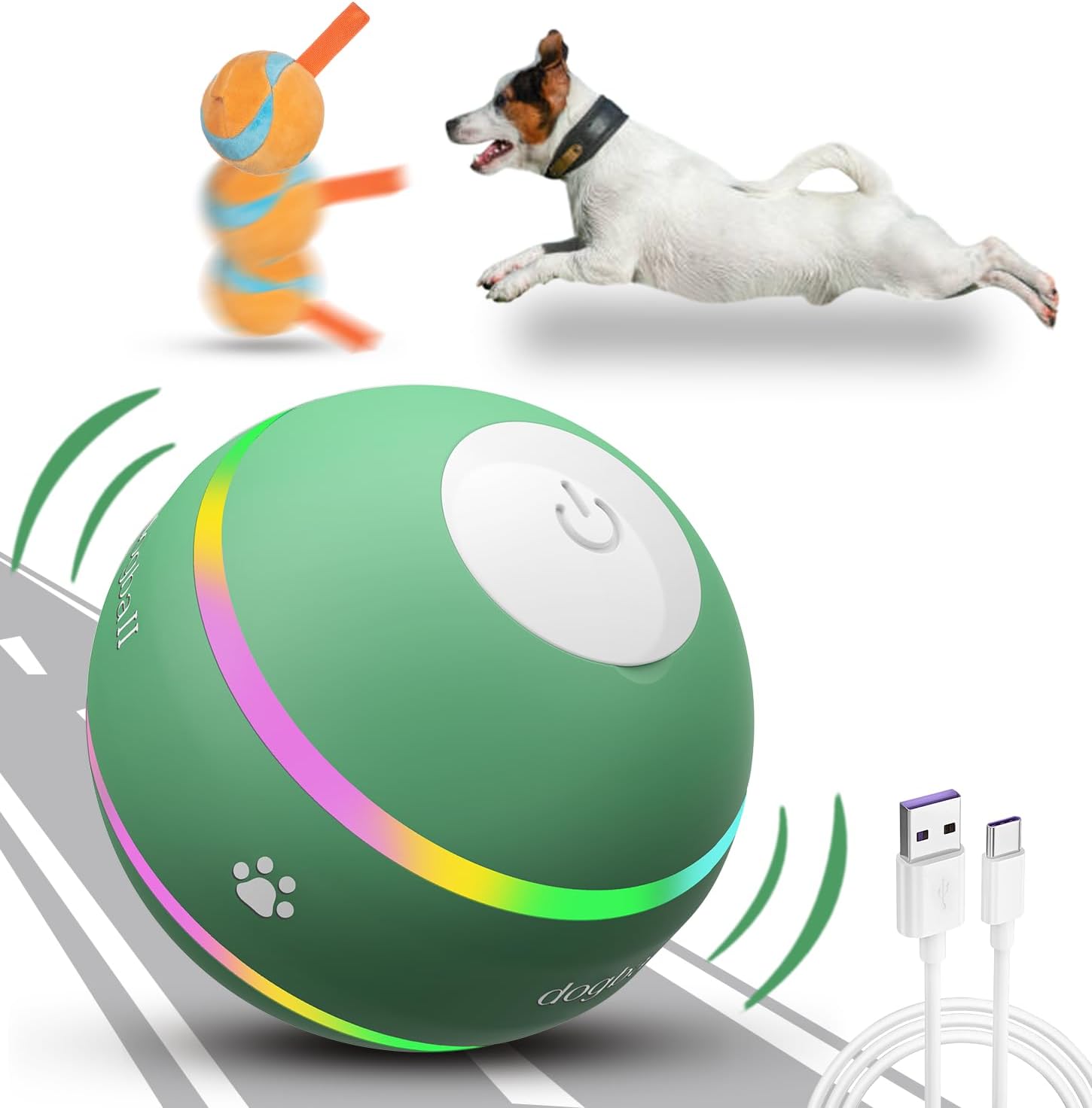 Interactive Auto-Roll Dog Toy - Motion-Activated Fun!