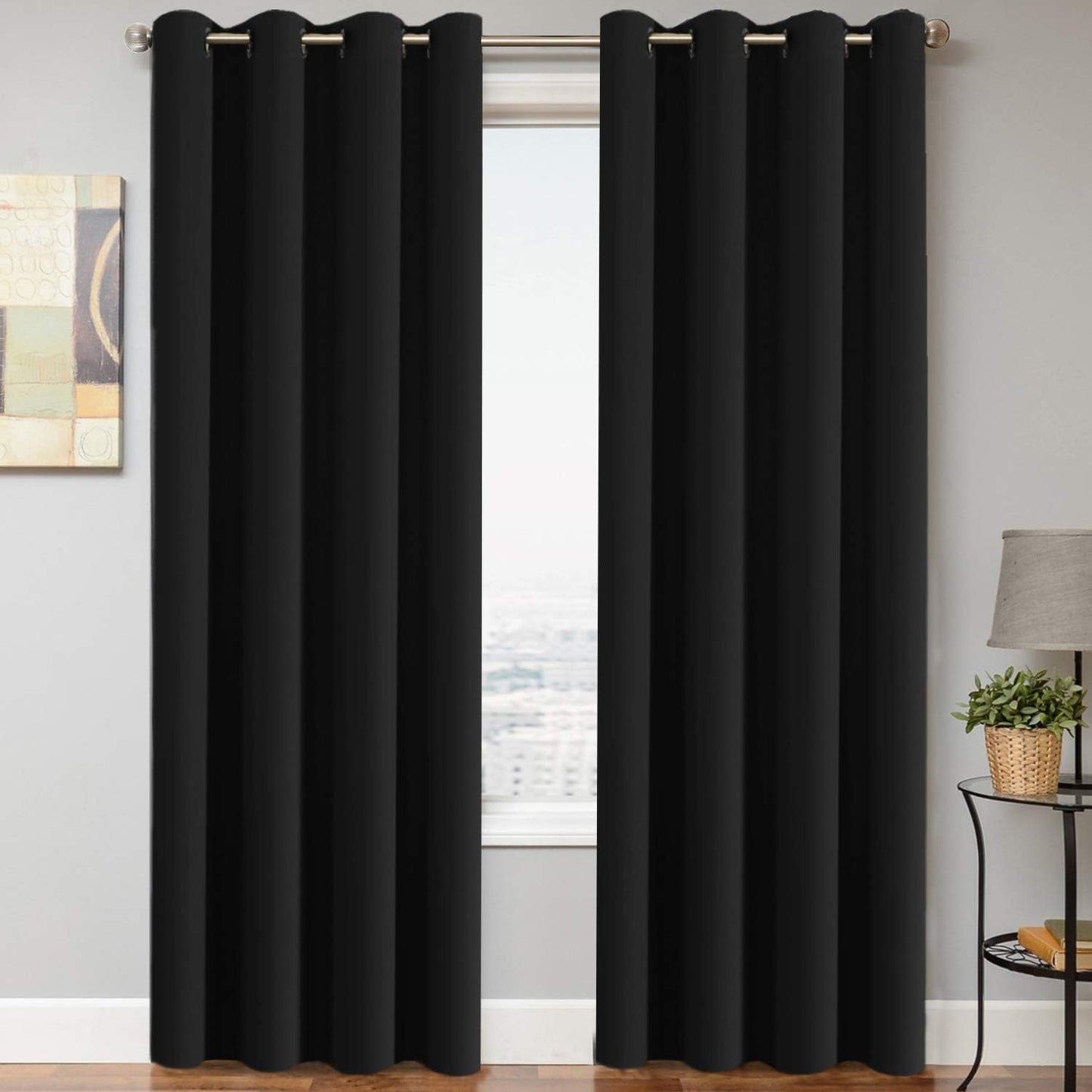 H.VERSAILTEX Thermal Insulated Grommet Blackout Curtains 52 x 96