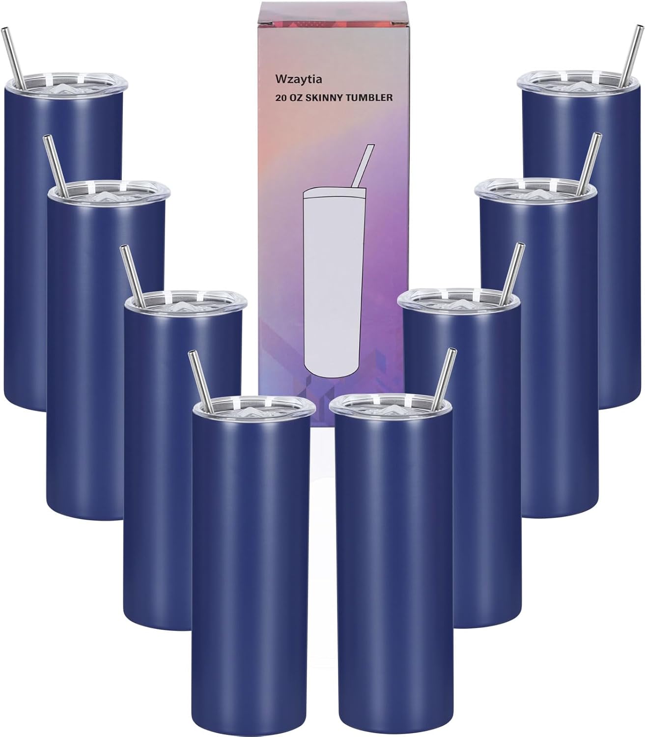 20 Oz Stainless Steel Straight Skinny Tumblers for DIY Gifts