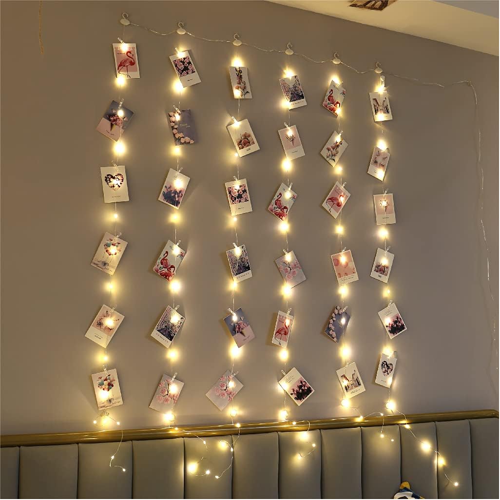 Cozy 3.35ft Curtain Lights w/ Remote & Clips