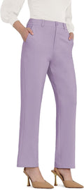 Bamans Dress Pants Women Work Tummy Control High Waisted (Style R6K6)