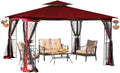 Sunjoy Regency 10x12 Gazebo with Mosquito Netting - Outdoor Comfort