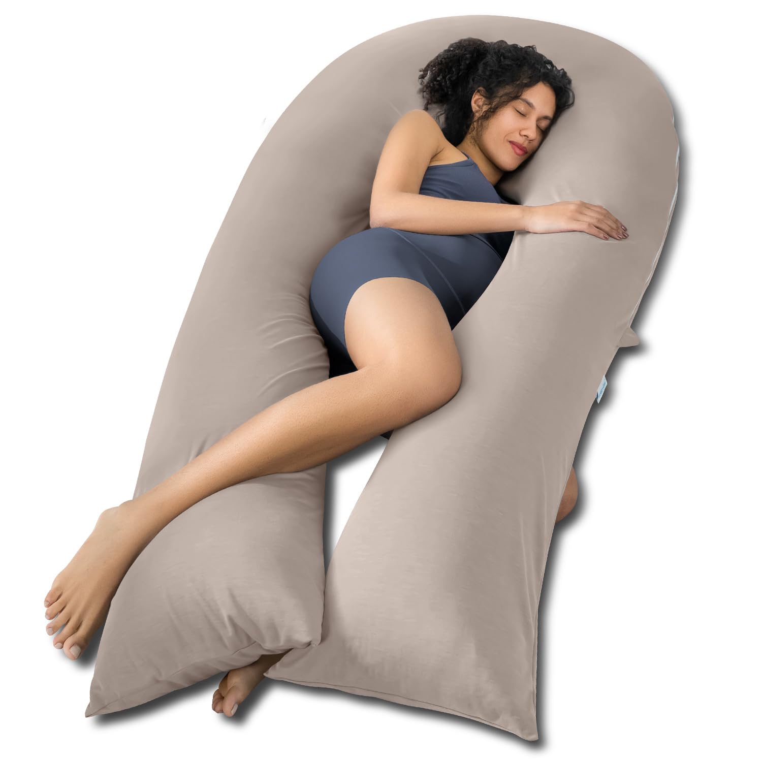 QUEEN ROSE Extra Long U Shaped Body Pillow for Comfort
