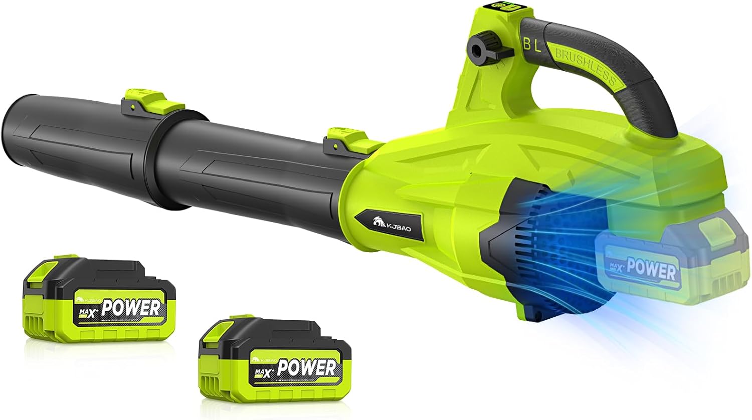 Cordless Leaf Blower with 650CFM Power and 6 Speeds