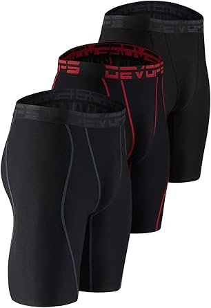 DEVOPS Compression Shorts for Men - Athletic Performance Baselayer