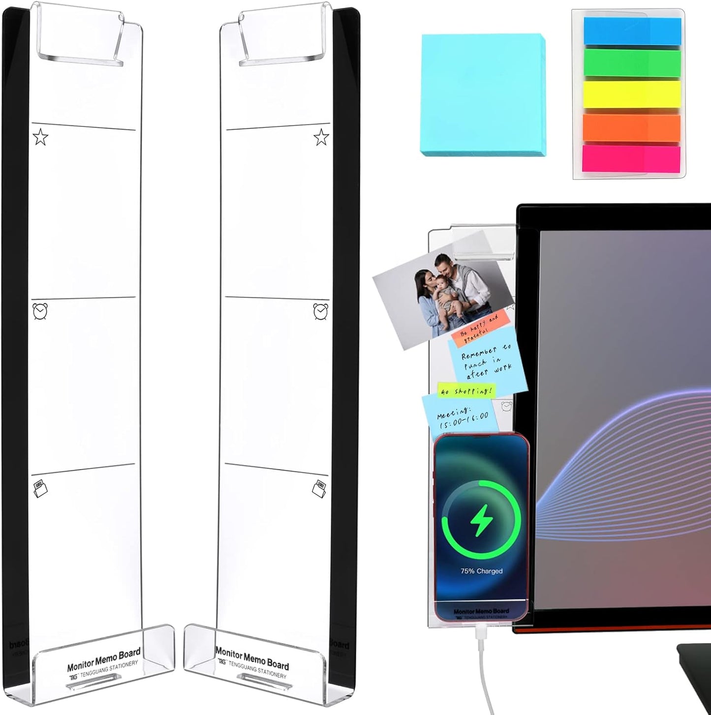 WINKIO Acrylic Monitor Memo Board - Organize with Style!