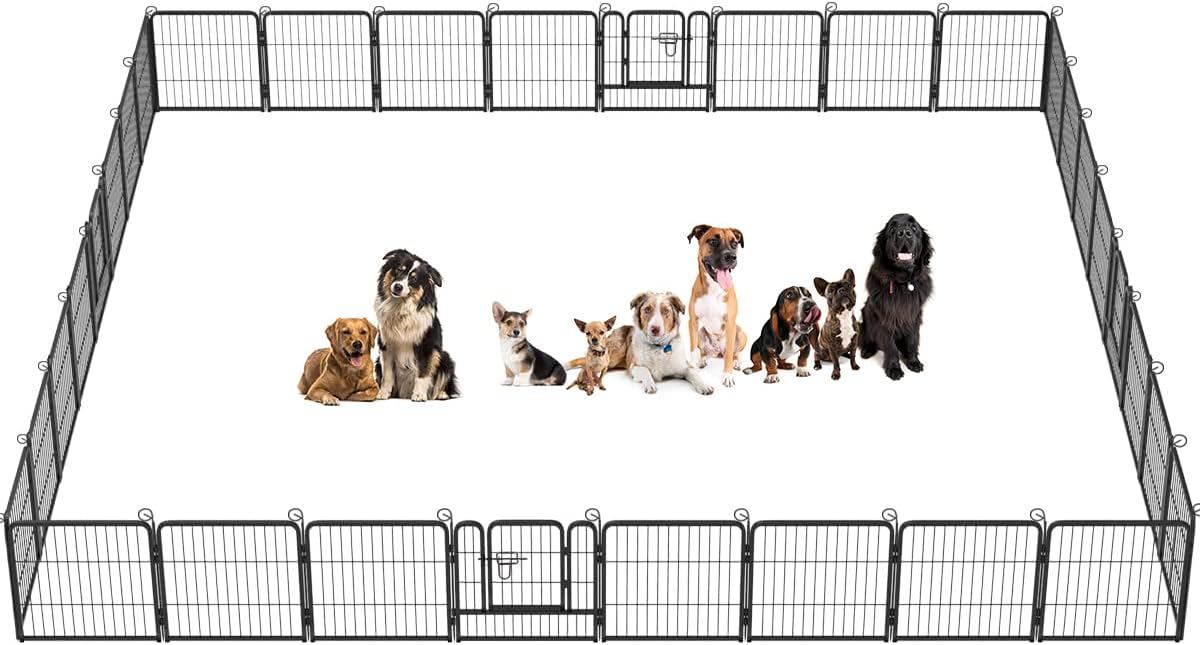 BestPet Dog Playpen 24 Inch Heavy Duty Metal Exercise Pen