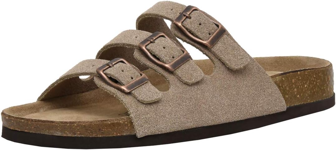 CUSHIONAIRE Women's Lela Cork Footbed Sandal for Ultimate Comfort