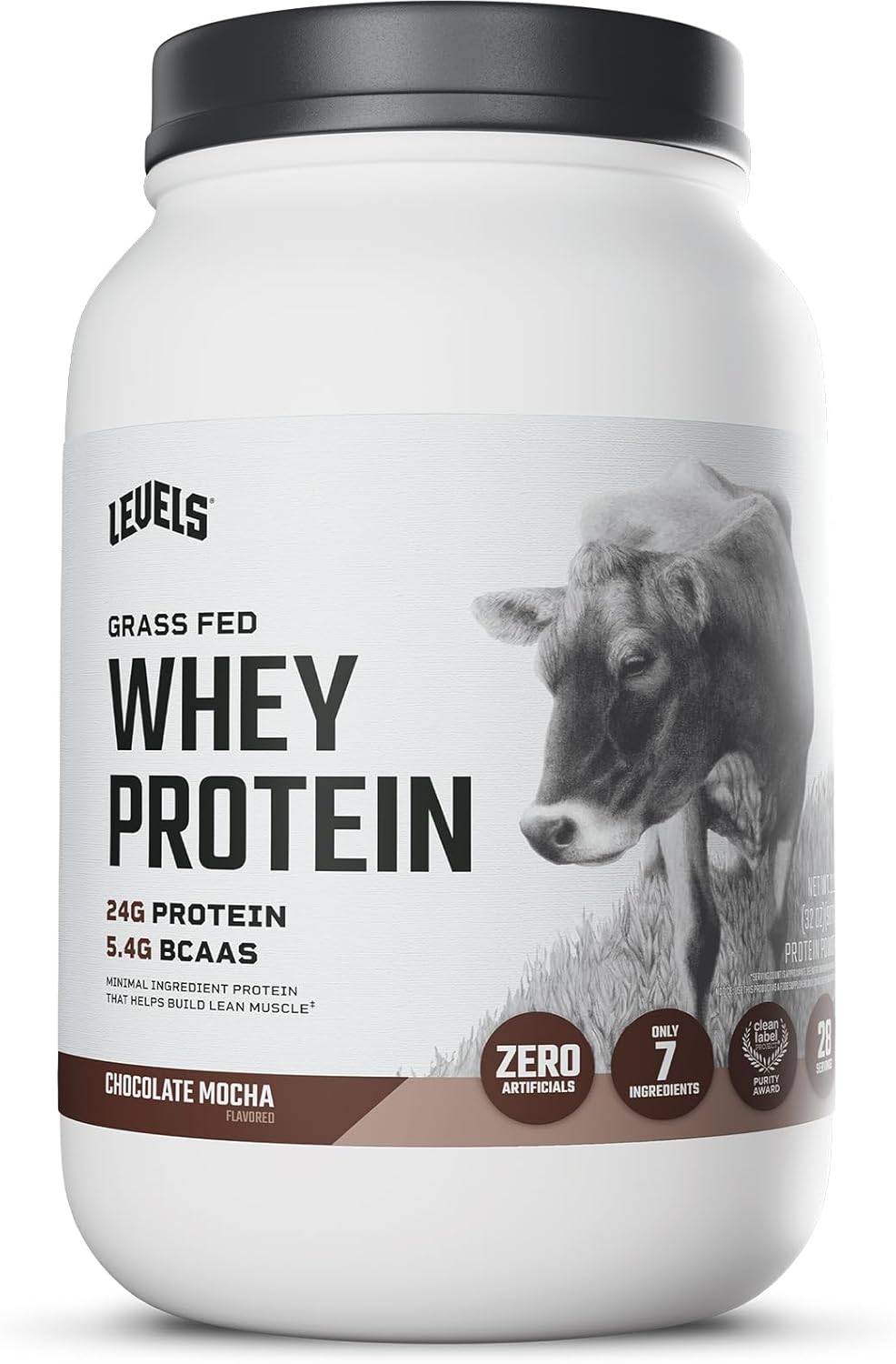 Levels Grass Fed Whey Protein Powder - Chocolate Mocha Flavor