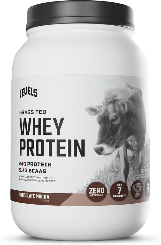 Levels Grass Fed Whey Protein Powder - Chocolate Mocha Flavor