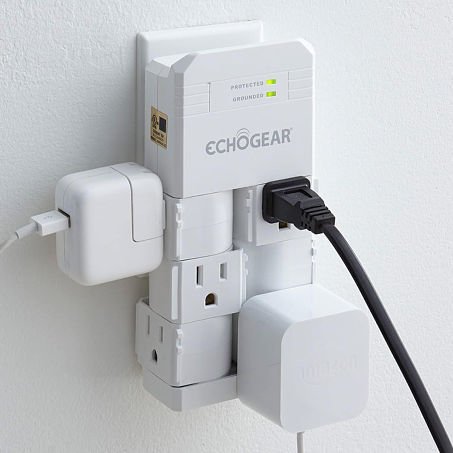 ECHOGEAR On-Wall Surge Protector - 1080 Joules Surge Protection