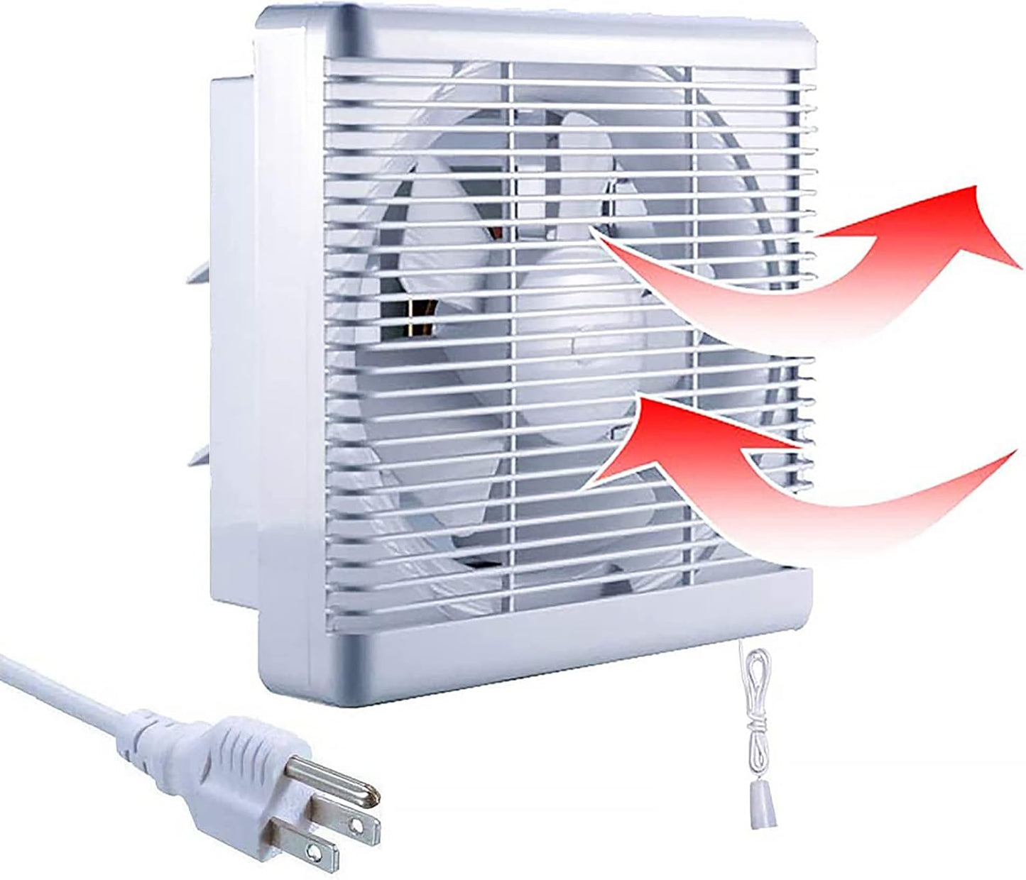 SAILFLO 7.7 x 7.7 Inch Cutout Window Shutter Exhaust Fan
