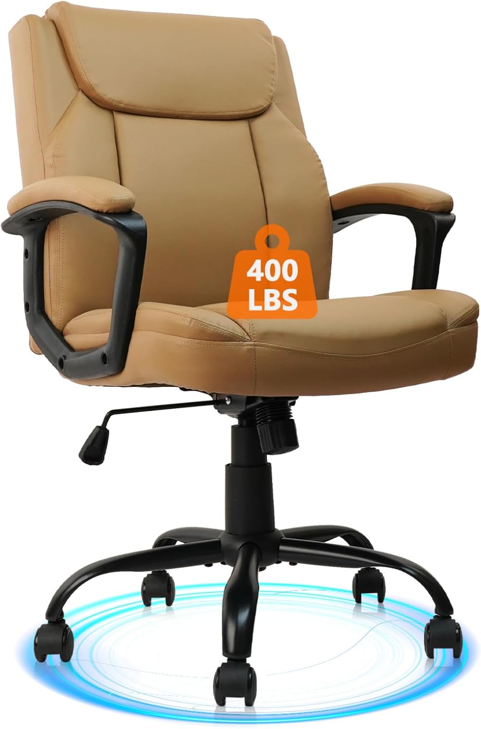 Ergonomic Brown Office Chair with Adjustable Height and Comfort