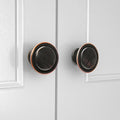 HOMOTEK Zinc Cabinet Knobs 30 Pack - Durable Oil Rubbed Bronze