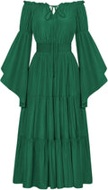 Scarlet Darkness Renaissance Costume Off Shoulder Tiered (Style WQ5W)