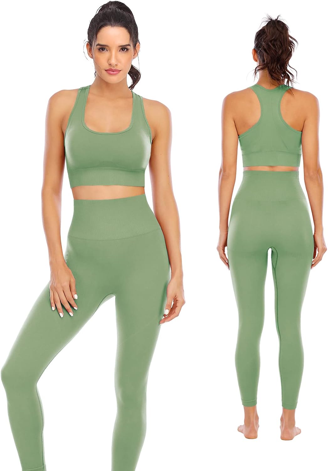 Workout Sets for Women 2 Piece High Waisted Leggings & Bra