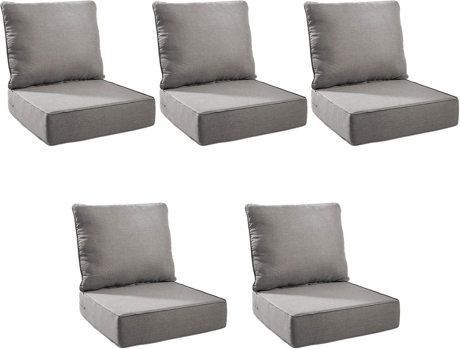Outdoor Cushion Set for Patio Furniture - 6 Inch Thick Foam