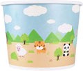 Paper Ice Cream Cups & Soup Bowls 16oz - Bulk 1000 ct Safari Theme