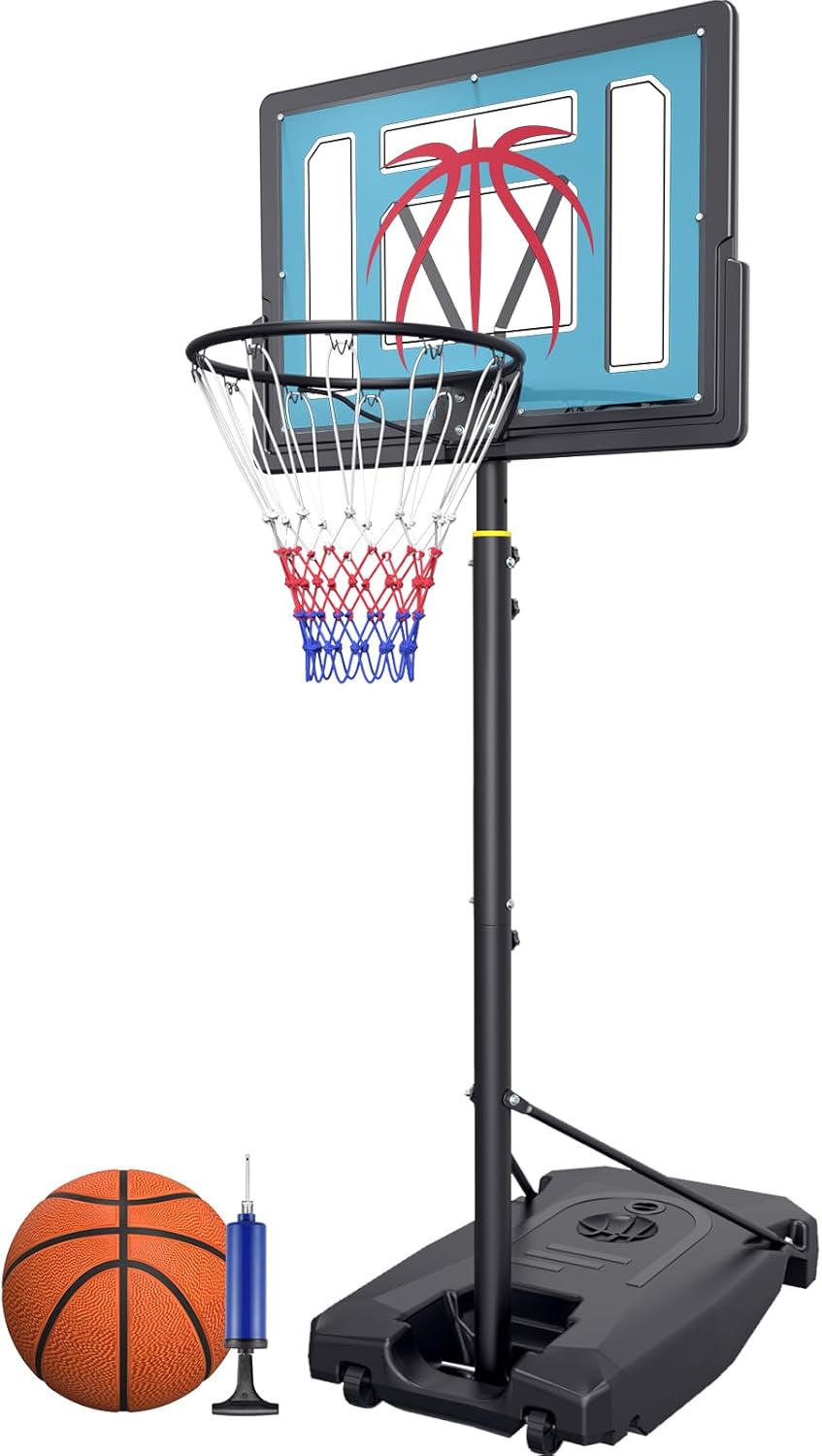 Adjustable Basketball Hoop for Kids and Adults - Portable Design