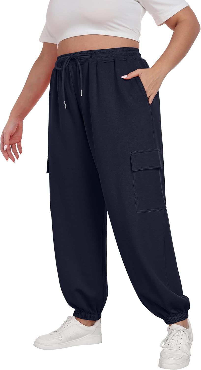 Plus Size Cargo Sweatpants for Women - Stylish and Comfy Fit