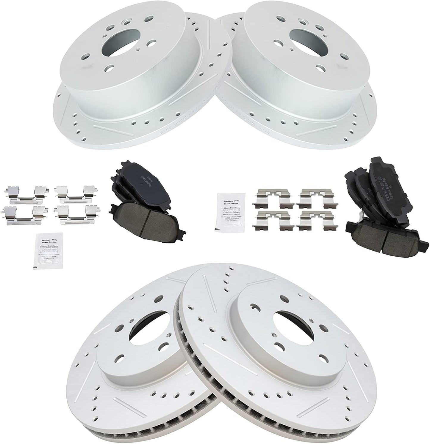 TRQ Performance Brake Pad & Rotor Kit for 2004-2010 Toyota Sienna