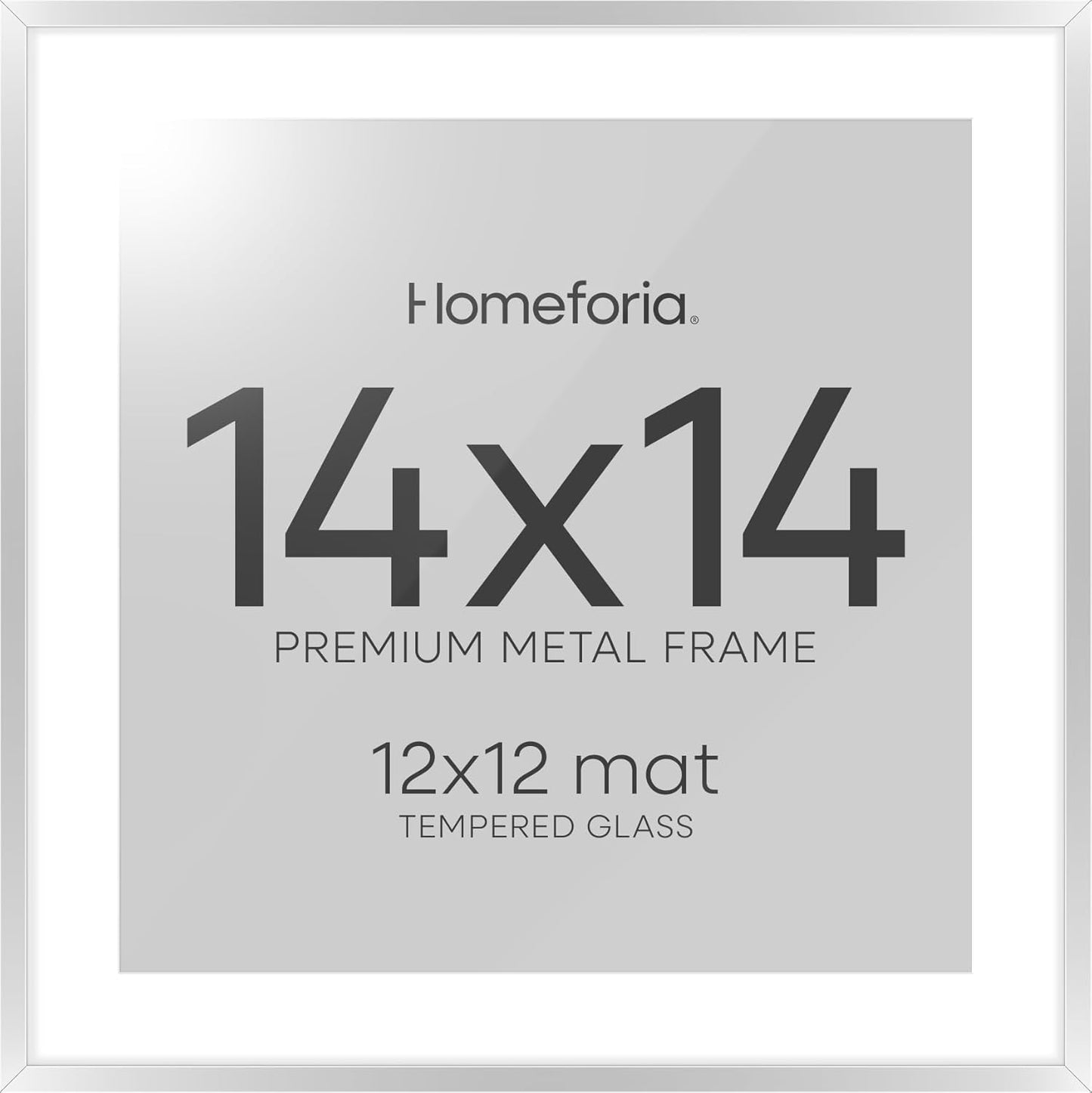 Homeforia Silver 14x14 Picture Frame for Elegant Display