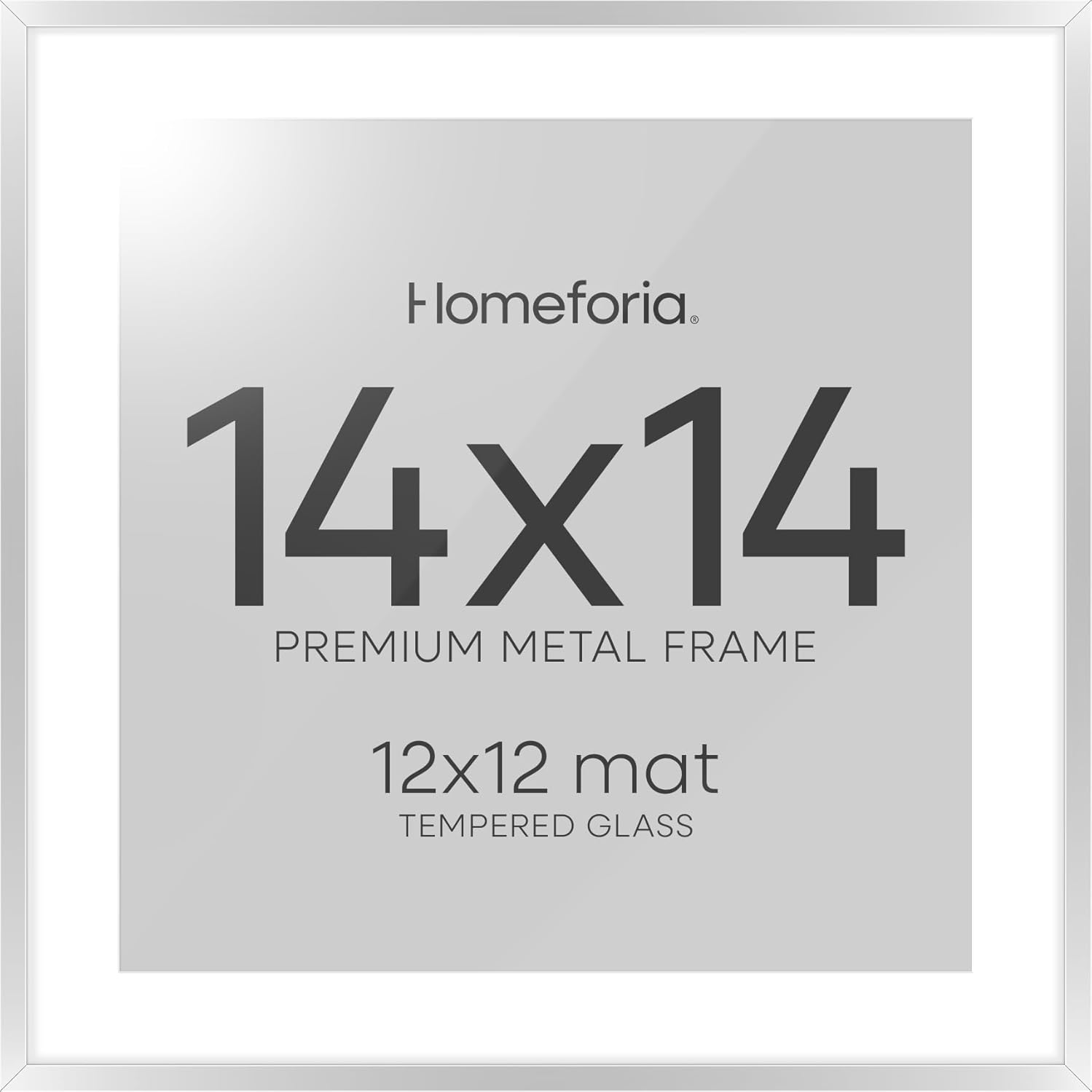 Homeforia Silver 14x14 Picture Frame for Elegant Display
