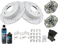 TRQ Rear Performance Brake Pad & Rotor Kit - Complete Rear Brake