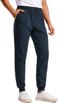 Athletic Joggers for Men with Zip Pockets - Lightweight Water