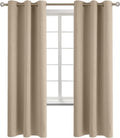Blackout Curtains 42 x 72 in Sand - Set of 2 Grommet Thermal Panels