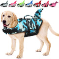Dog Life Jacket Blue Camouflage - Shark Style Pet Flotation Vest
