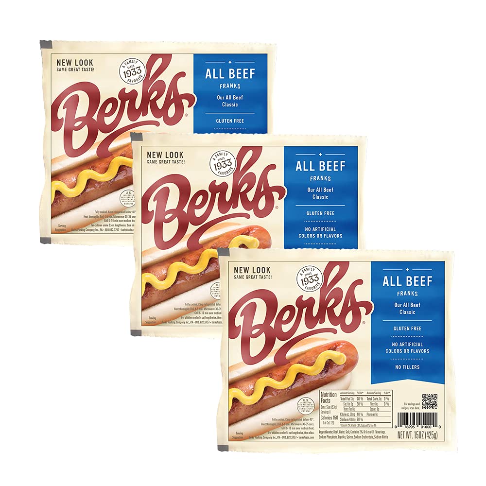 Berks All Beef Hot Dogs - Gluten-Free, Juicy & Flavorful