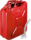 Storage Jar with Flexible Spout 20L Metal Organizer - Durable Red