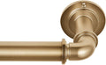 Industrial Room Darkening 1 1/8 in Curtain Rod Set - Warm Gold
