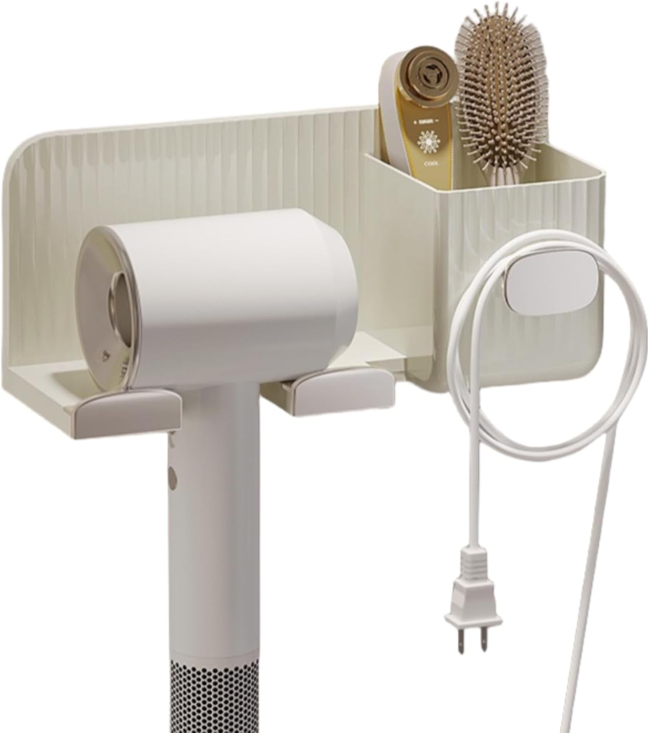 Space-Saving Hair Dryer Holder - No Drilling Needed