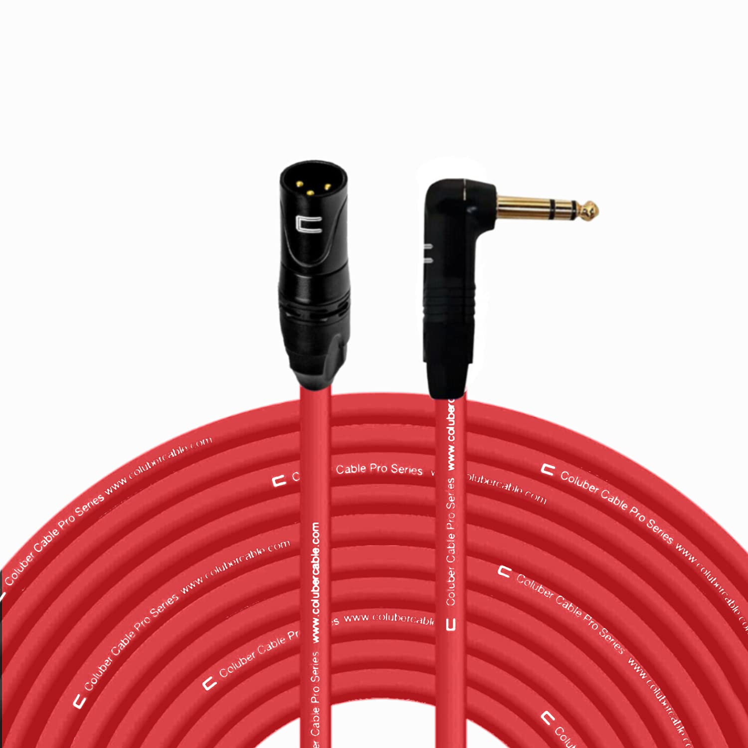 Balanced XLR Cable Male to Right Angle 1/4in TRS - 75 Feet